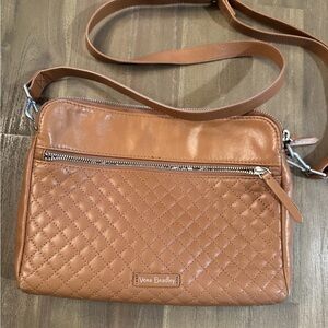 Vera Bradley Tan Quilted Crossbody Bag